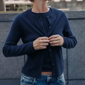 Zara Classic Navy Women's Cardigan
